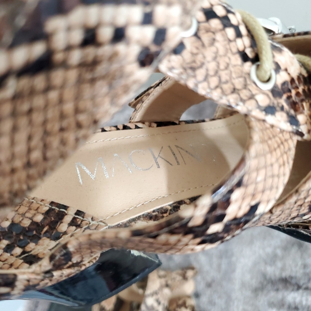 Mackin J Python Pointed toed caged booties.  Size 8.5 - Picture 11 of 13